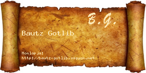 Bautz Gotlib névjegykártya